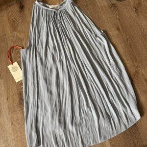 Ramy Brook New York NWT Silver Paris Shirred‎ Halter Blouse Top Size S